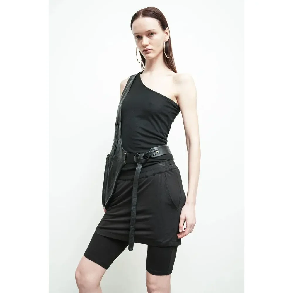 Nicholas K Logan Vest Pack Black Leather NEW Medium Large NWT Luxury